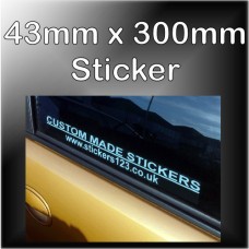 50mm x 300mm Customised Self Adhesive Advertising Stickers for Windows or Bumper for Car,Vehicle,Van-Advertise Business,Service,Club,Company,Website,URL